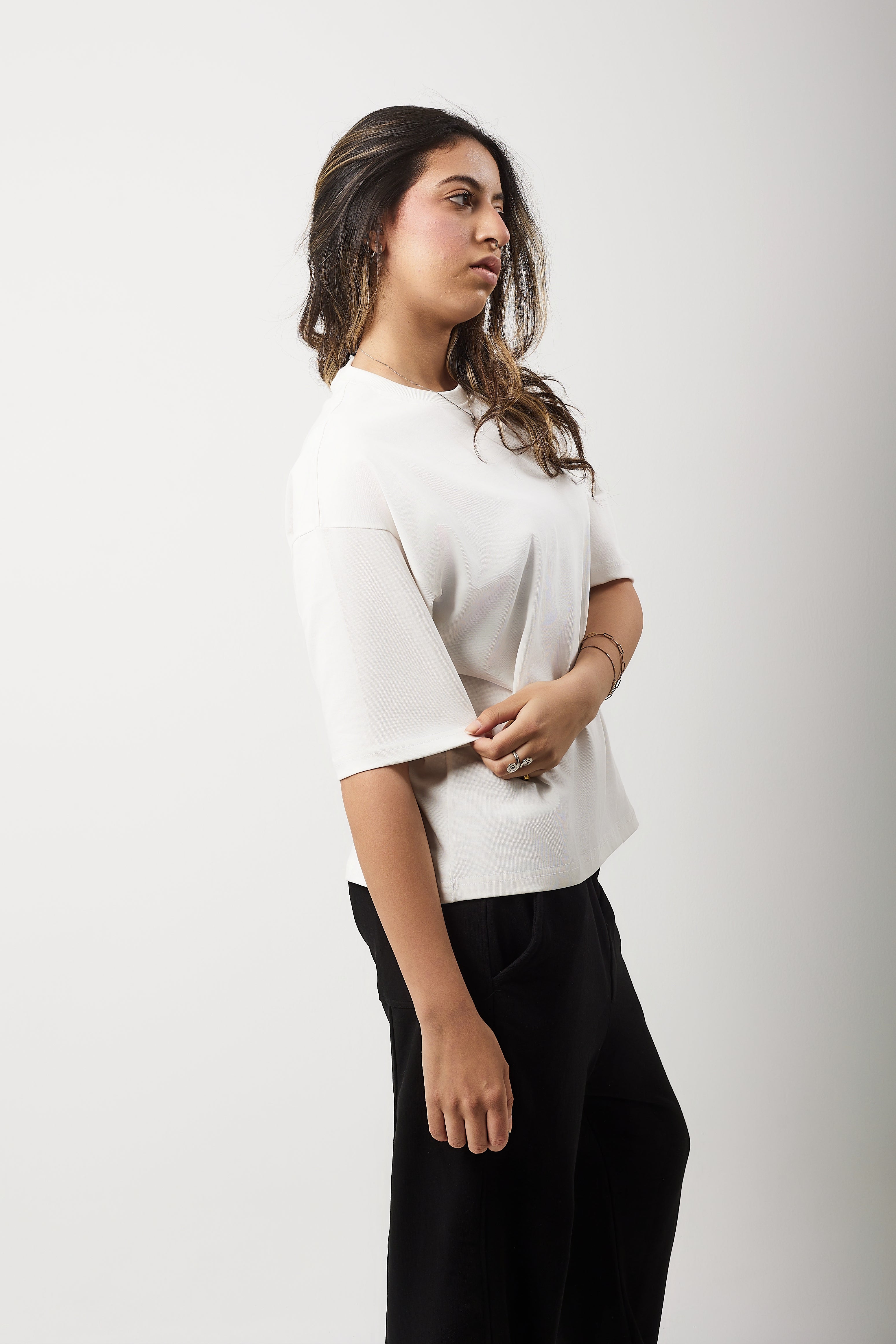 Boxy Short Sleeve T-shirt (White)