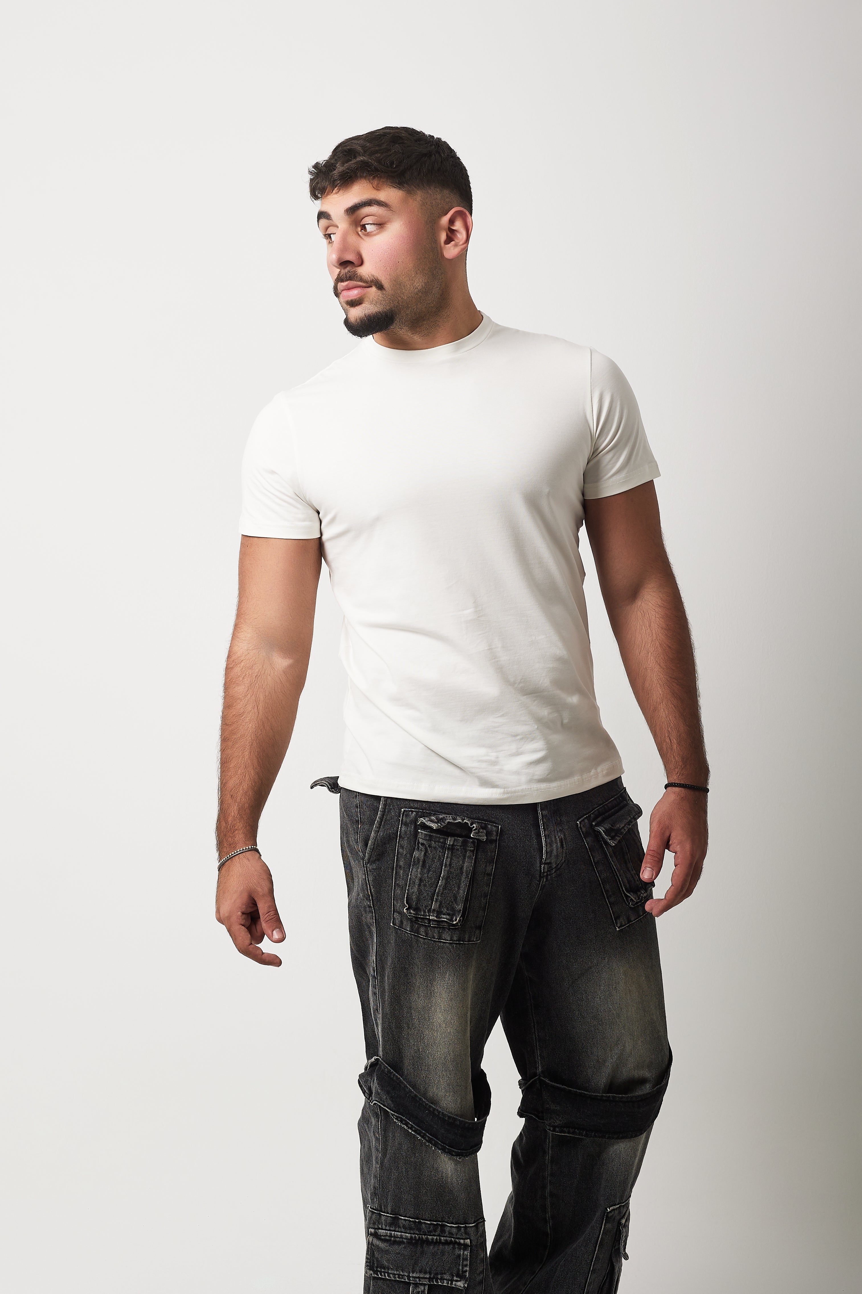 Fitted Short Sleeve T-shirt (White)