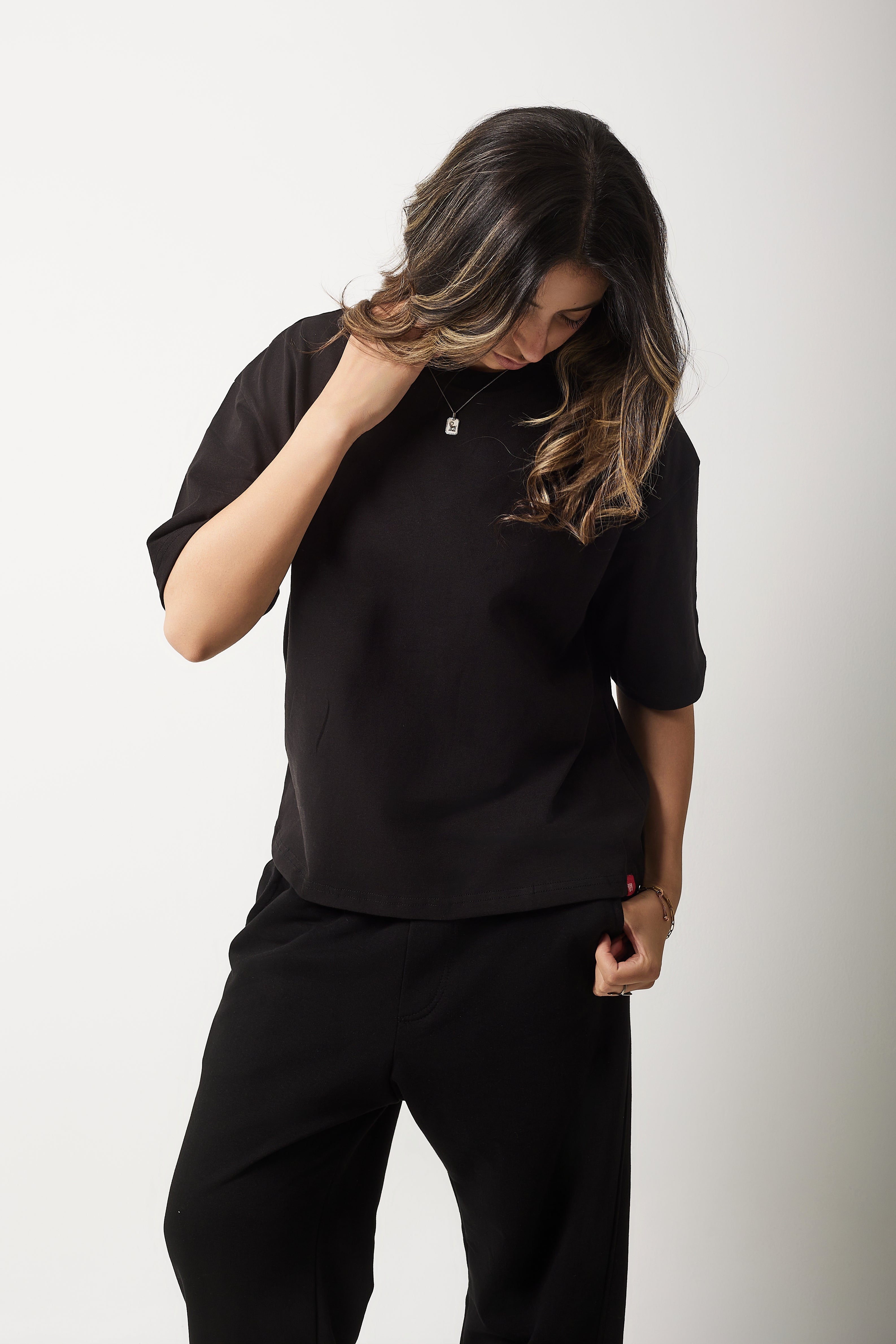 Boxy Short Sleeve T-shirt (Black)