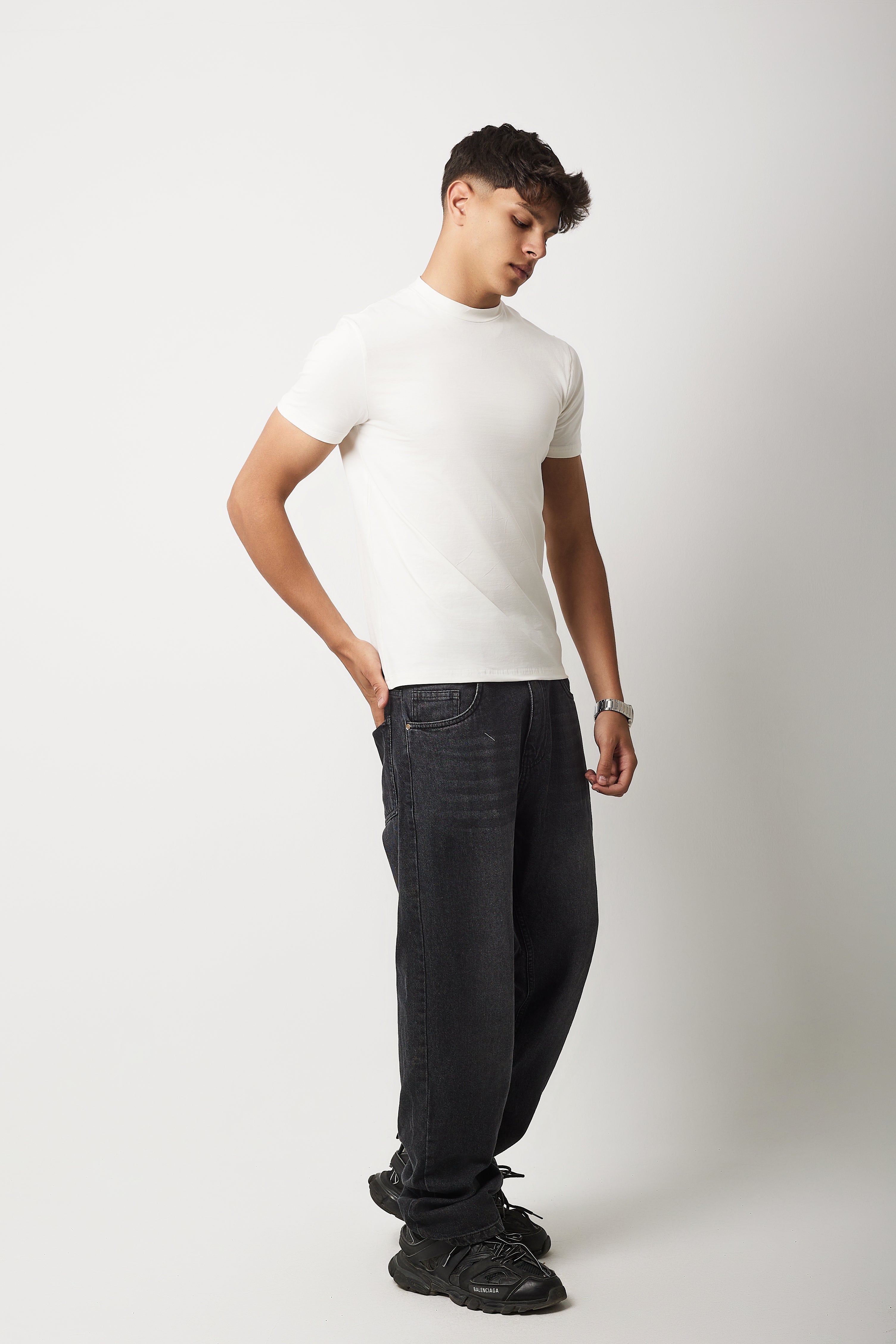 Fitted Short Sleeve T-shirt (White)