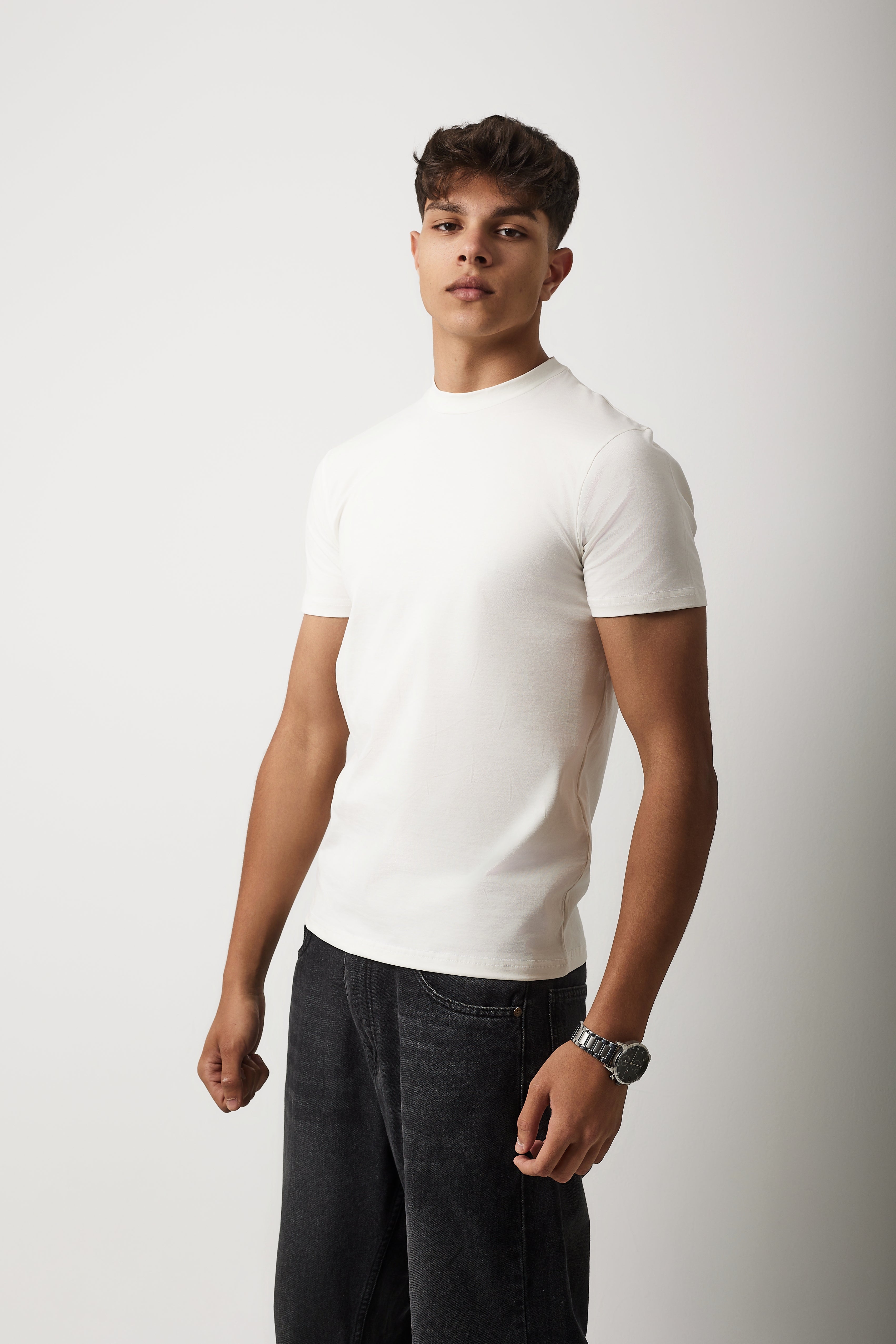 Fitted Short Sleeve T-shirt (White)
