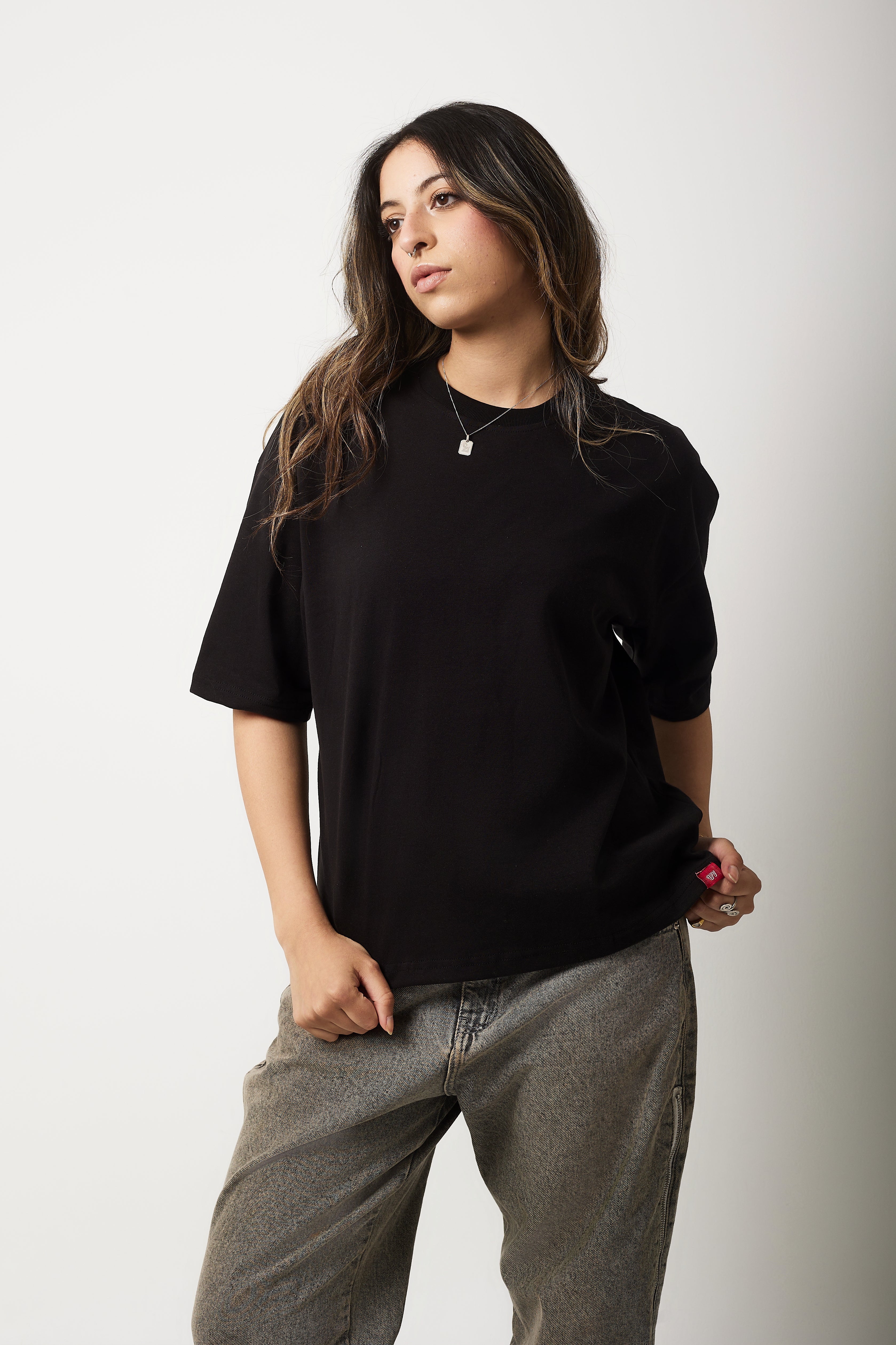 Boxy Short Sleeve T-shirt (Black)