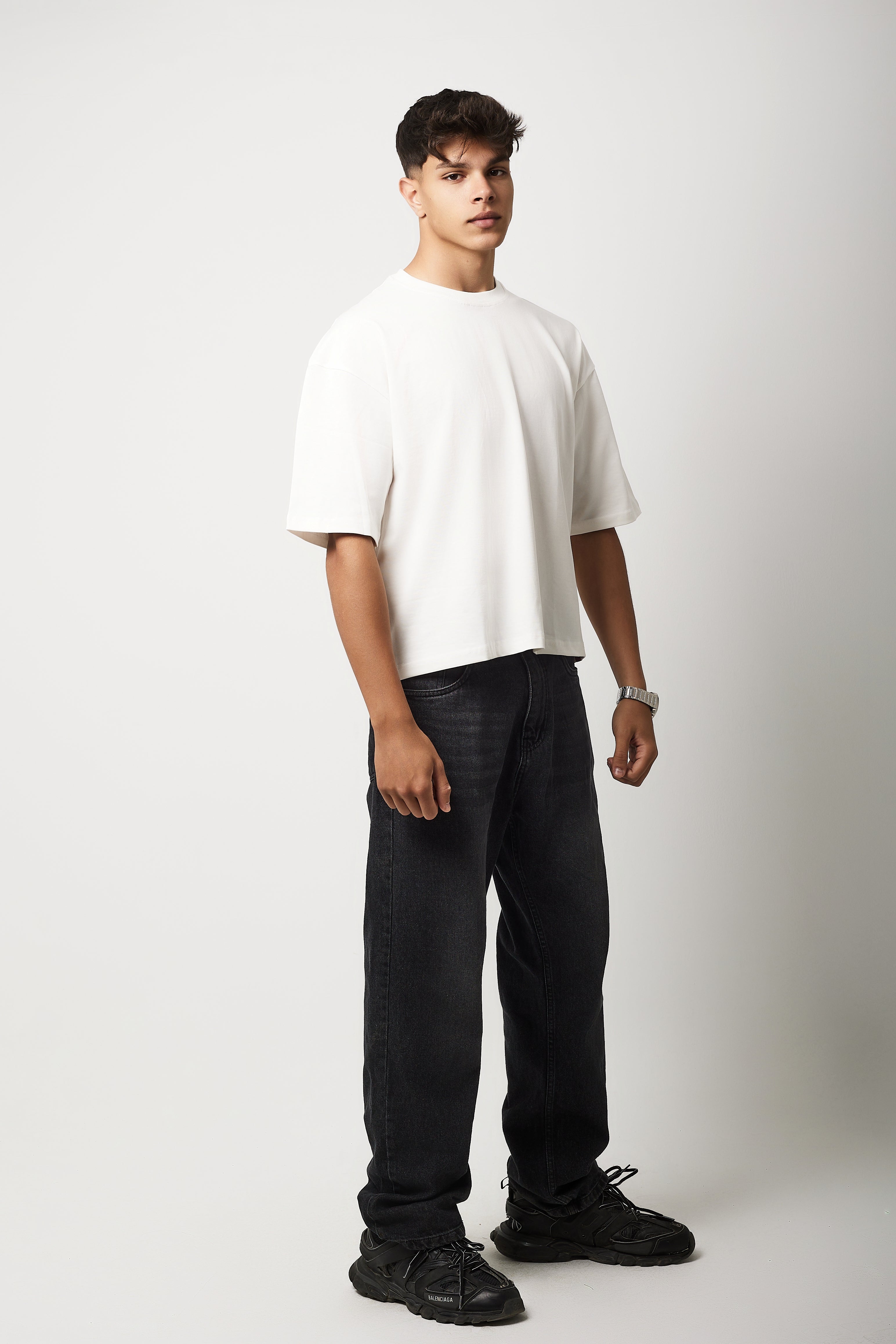 Boxy Short Sleeve T-shirt (White)