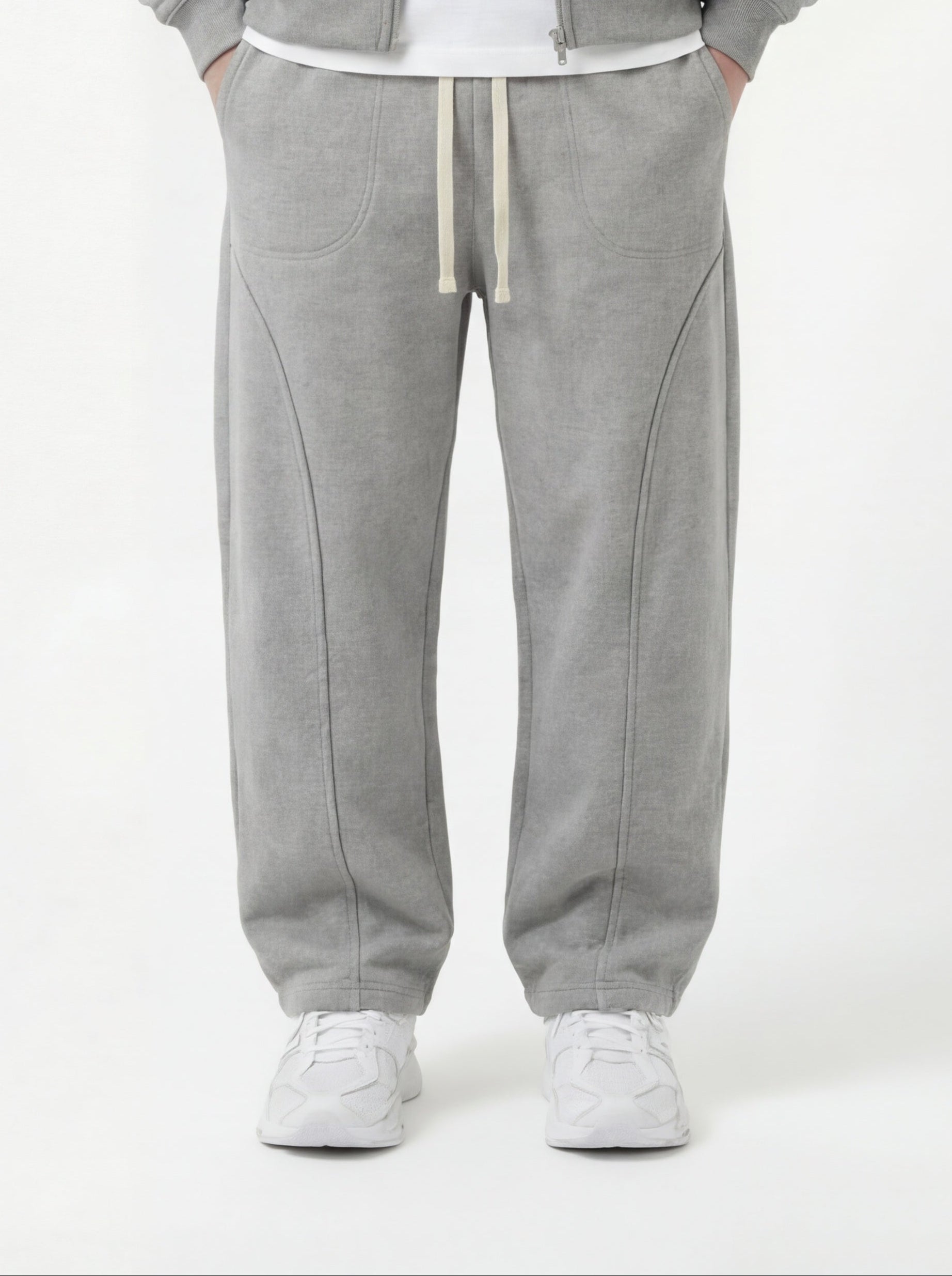 Baggy Sweatpants in Heather Grey