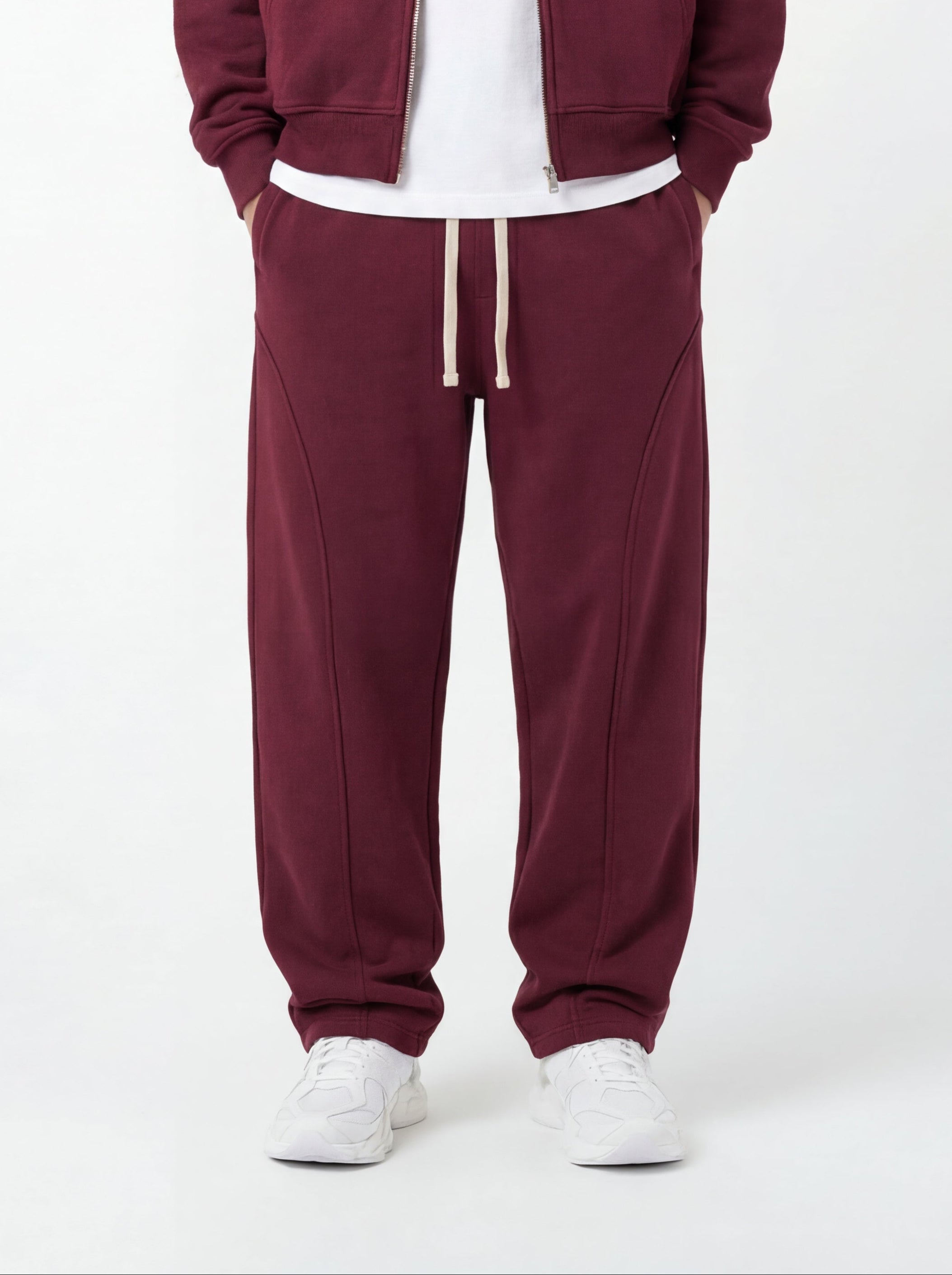 Baggy Sweetpants in Burgundy